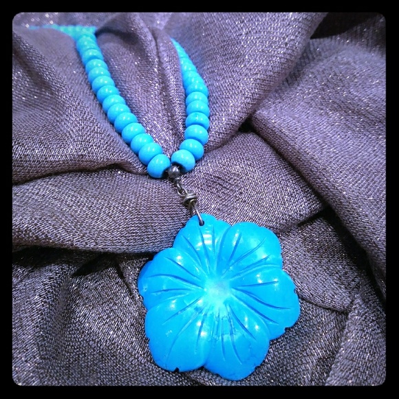 Turquoise and Sterling Necklace - Picture 1 of 8
